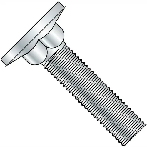 Discount 1/4-20X1 7/8 Carriage Bolt Flat Head Diameter .570-.640 Head Hgt .078-.107 Full Thread Zinc 1200 pcs