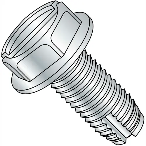 Low Price 12-24X3/4 Slotted Indented Hex Washer Thread Cutting Screw Type 1 Fully Threaded Zinc And 3000 pcs