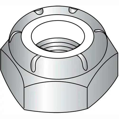 Authentic 1/4-20 NTE Thin Pattern Nylon Insert Hex Lock Nut 18 8 Stainless Steel, Pkg of 1000