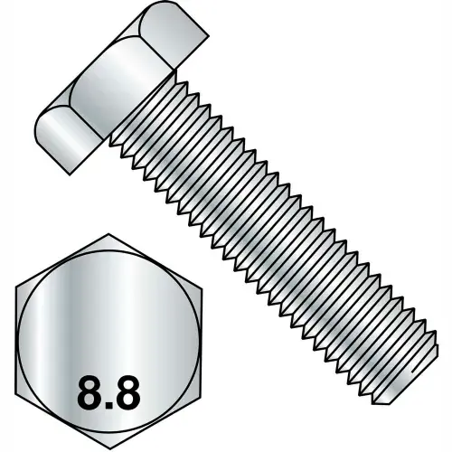 M12X80 Din 933 8 Point 8 Metric Fully Threaded Cap Screw Zinc, Pkg of 100 Final Sale