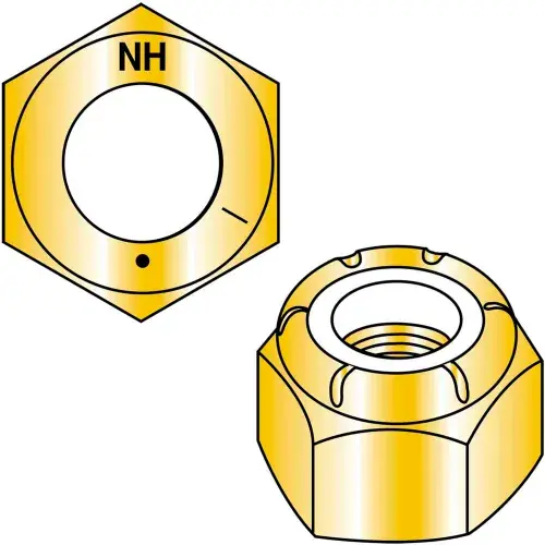 Exclusive Offer 7/16-14 Nylon Insert Hex Locknut Grade 8 Zinc Yellow, Pkg of 500