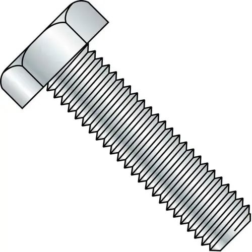 1/4-20X3 Hex Tap Bolt A307 Fully Threaded Zinc, Pkg of 500 Hassle-Free Returns