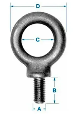 Factory Price Ken Forging M10-A - Eyebolt - Metric - Shoulder Pattern - M10 x 1.50 - Short Shank - Made In USA