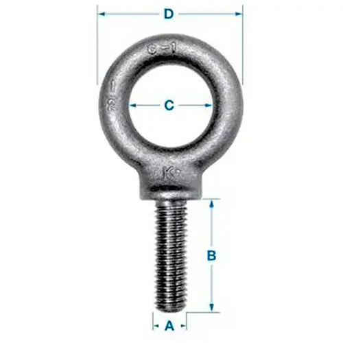 Ken Forging K2028-AA - Carbon Eyebolt - Shoulder Pattern - 3/4-10 - 1-1/4" Shank - Made In USA Budget