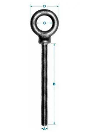 Buy Today Ken Forging K2027-6 - Carbon Eyebolt - Shoulder Pattern - 5/8-11 - 6" Shank - Made In USA