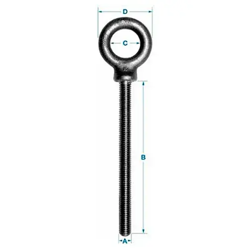 Buy Today Ken Forging K2027-6 - Carbon Eyebolt - Shoulder Pattern - 5/8-11 - 6" Shank - Made In USA