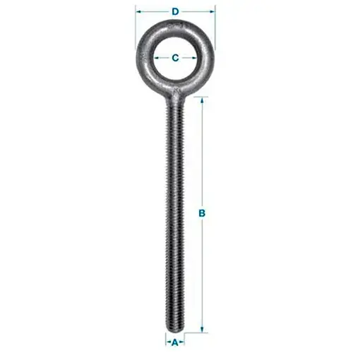 Buy Today Ken Forging K2003-B - Carbon Eyebolt - Plain Pattern - 3/8-16 - 2-1/2" Shank - Made In USA