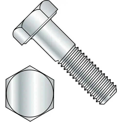 Best Choice Hex Bolt - 1/4-20 x 1/2" - Grade A - Steel - Zinc CR+3 - UNC - FT - A307 , Pack of 100