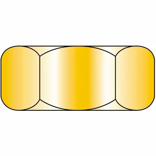 Finished Hex Nut - 1/4-20 - Low Carbon Steel - Zinc CR+3 - UNC, Pack of 100 Same Day Shipping