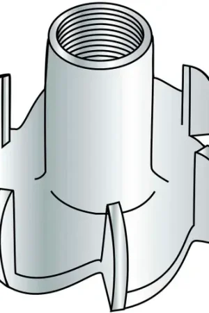 Tee Nut - 1/4-20 x 7/16" L - 3 Prong - Steel - Zinc CR+3, Pack of 250 Best Price