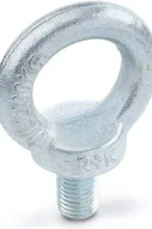J.W. Winco DIN 580 Lifting Eye Bolts, Steel, Shoulder, Zinc Plated, M12, 2-1/16"H, 1/2"T, 13/16"L One Day Deal