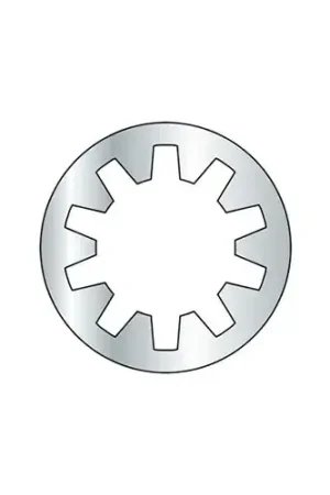 Get Yours 4mm - Internal Tooth Lock Washer - Steel - Zinc - DIN 6797J - Pkg of 100