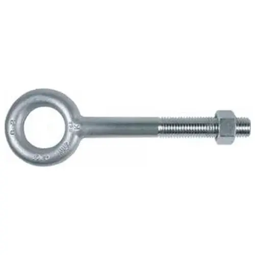 Super Sale Nut Eyebolt - 1/2-13 x 4"L - 1" I.D. - 2" O.D. - Shoulder Pattern - Carbon Steel