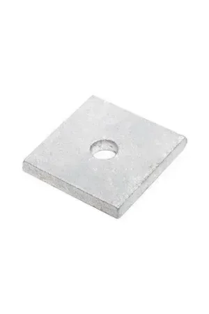3/4" Square Plate Washer - 13/16" I.D. - 3/16" Thick - Steel - Galvanized - Grade 2 - Pkg of 25 Popular