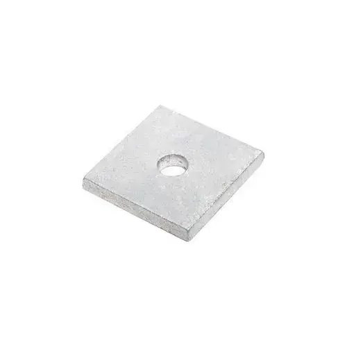 3/4" Square Plate Washer - 13/16" I.D. - 3/16" Thick - Steel - Galvanized - Grade 2 - Pkg of 25 Popular