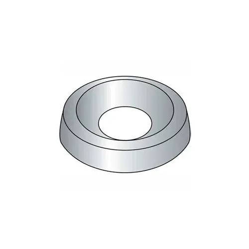 6 Countersunk Finishing Washer - .185/.161" I.D. - Steel - Nickel Plated - Grade 2 - 100 Pk Buy Direct