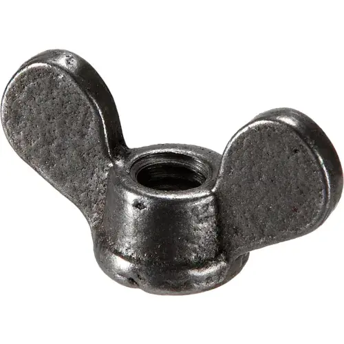 3/8-16 Wing Nut - 1-5/8" Wide - 11/16" Base Dia. - Steel - Plain - USA - Pkg of 25 Today Only