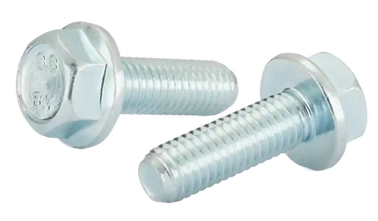 Weekend Sale M10-1.5 X 40mm Flange Bolts Non-Serrated Class 8.8 Steel Zinc Plated Partially Threaded (300 / Pkg.)