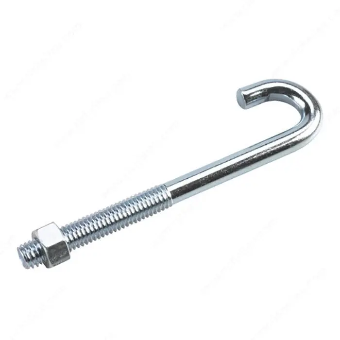3/8"-16 X 7" J Bolts With Nut 18/8 Stainless Steel (10 / Pkg.) Authentic