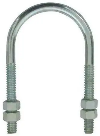 In Demand 3/8"-16 X 1-11/16" X 3-23/32" U Bolts Long Tangent, With Four Nuts Steel Zinc Plated (95 / Pkg.)