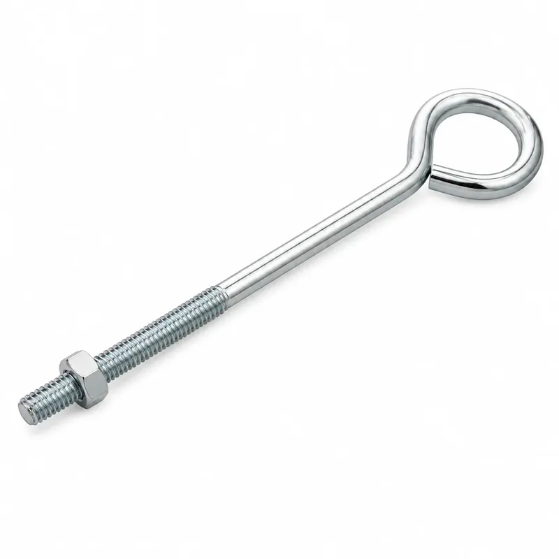 Professional Grade 3/8"-16 X 4" Eye Bolts With Nut, Standard Wire 18/8 Stainless Steel (10 / Pkg.)