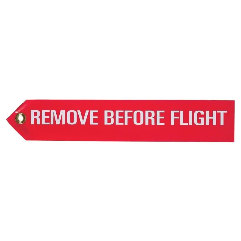 Authentic NAS1756-12 Mil-Spec Remove Before Flight Streamer Red-White 12 (1 / Pkg.)