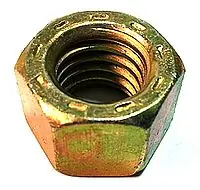 Sale 7/16" Lock Nuts L9 Collar Waxed Made in USA Steel Cadmium Yellow (50 / Pkg.)