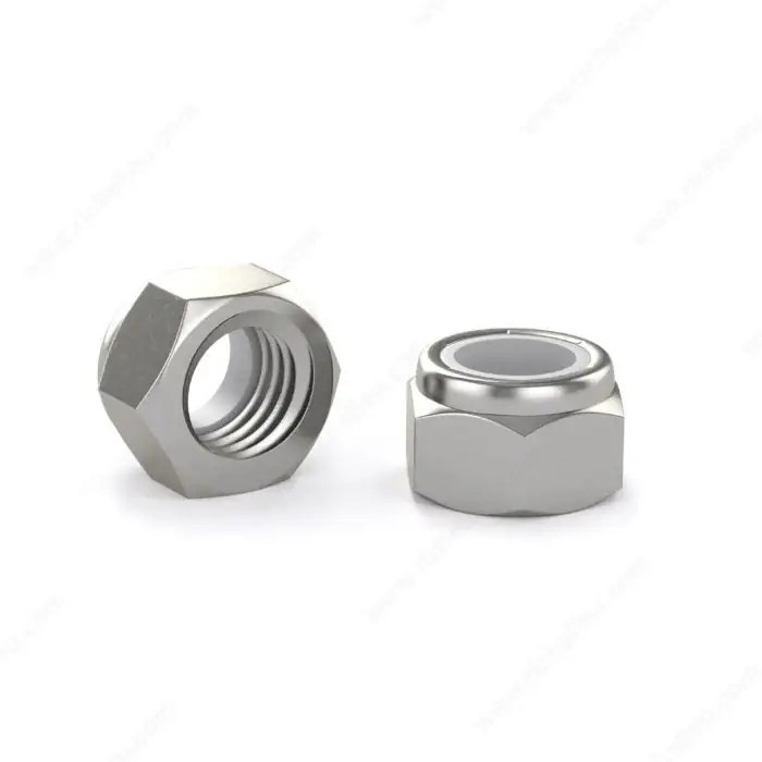 1/2"-13 Lock Nuts Nylon Insert Waxed 18/8 Stainless Steel (100 / Pkg.) Special Offer
