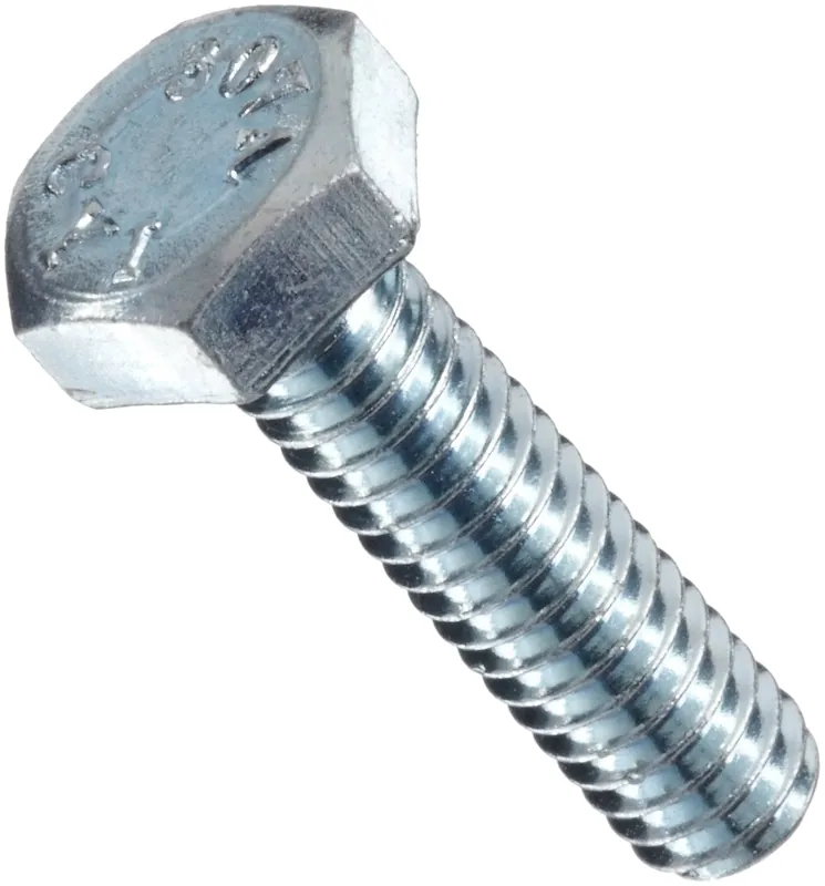 Markdown 1/4-20 X 5" Hex Tap Bolts Grade 2 Steel Zinc Plated Fully Threaded (100 / Pkg.)