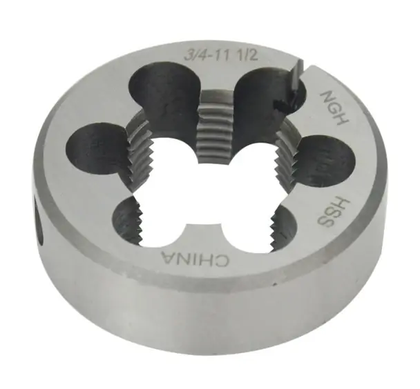 Discount 3/4"-11-1/2 HSS NGH Garden Hose Round Die 2" OD Uncoated (Bright) DWTNGH3/4DIE
