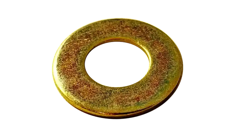 6 Flat Washers SAE Steel Zinc Yellow (5000 / Pkg.) Special Discount