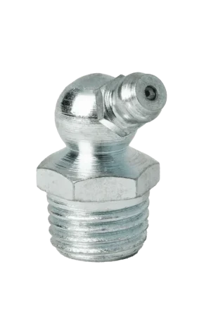Trusted Brand 1/4-18 PTF 65 Degree Extra Short SAE Special Grease Fitting Steel Zinc Clear (100 / Bag)
