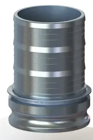 6" Type E Cam & Groove Adapter x Hose Shank Tough-Tite Aluminum High Quality