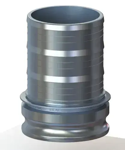 6" Type E Cam & Groove Adapter x Hose Shank Tough-Tite Aluminum High Quality