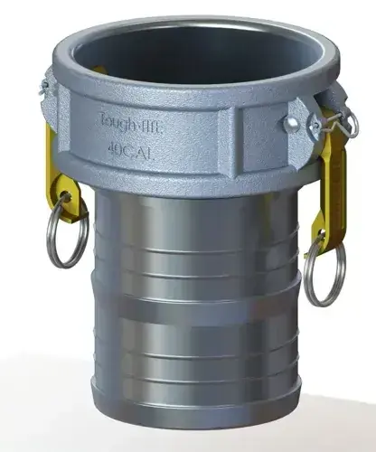 4" Type C Cam & Groove Coupler x Hose Shank U-Tite Aluminum Clearance