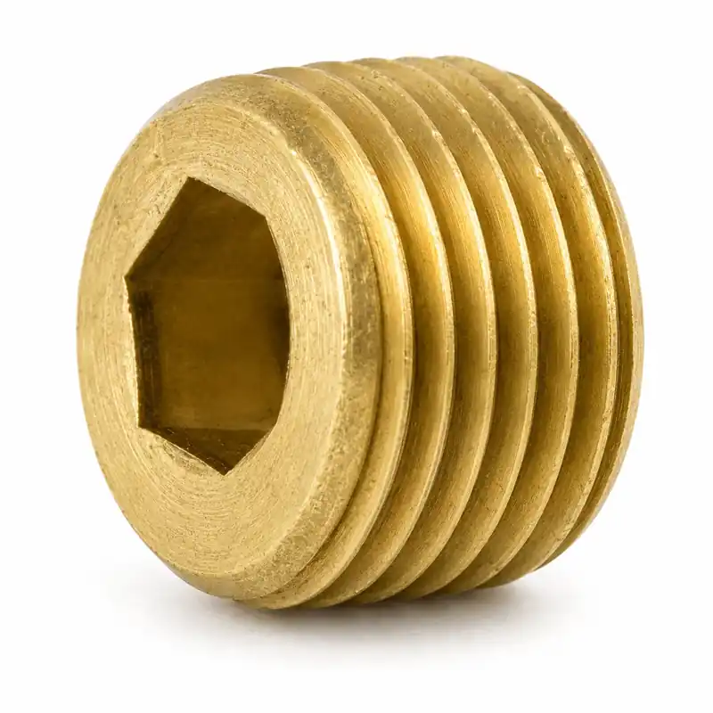 HOLO-KROME 11108 1/2"-14 PTF Flush Socket Pressure Plugs 7/8" Taper Brass (50 / Pkg.) Fast Shipping
