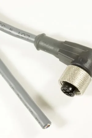 While Supplies Last OBSOLETE - Alpha Connect Cordset - M12 Female 90° to Cut End - 22AWG 4 Poles - AW0400105 - Slate - 1M (3.28ft)