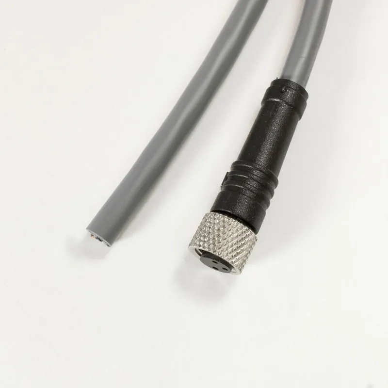 OBSOLETE - Alpha Connect EcoFlex PUR Cordset - M8 Female Straight to Cut End - 22AWG 3 Poles - GR0300100 - Slate - 5M (16.4ft) Discount