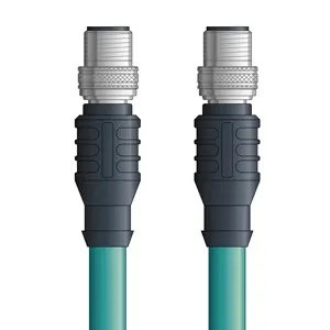 C5E108S02 - LAPP ETHERLINE® Industrial Cordsets 26 AWG / 2 pair CAT5e - Teal Polyurethane (PUR) - M12 Male / RJ45 connectors - 2m Bargain