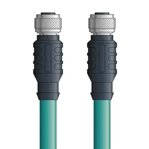 C5E106F02 - LAPP ETHERLINE® Industrial Cordsets 26 AWG / 2 pair CAT5e - Teal Polyurethane (PUR) - M12 Female / M12 Female connectors - 2m Free Returns