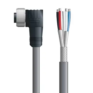 Markdown DN4110004F01 - LAPP UNITRONIC® DeviceNet Cordsets 14 & 18 AWG / 1 + 1 pair Bus - Gray PVC - 7/8 in Female 90 deg / Wire Leads connectors - 1m