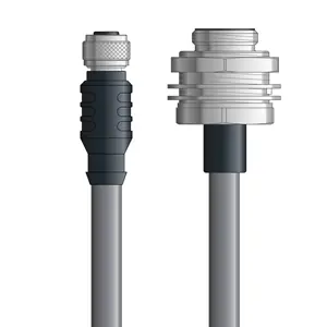 While Supplies Last DN4110076F01 - LAPP UNITRONIC® DeviceNet Cordsets 14 & 18 AWG / 1 + 1 pair Bus - Gray PVC - M12 Female / 7/8 in Male Bulkhead connectors - 1m