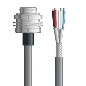 Fast Shipping DN4110005S02 - LAPP UNITRONIC® DeviceNet Cordsets 15 & 18 AWG / 1 + 1 pair Bus - Gray PVC - 7/8 in Male Panel Mount / Wire Leads connectors - 2m