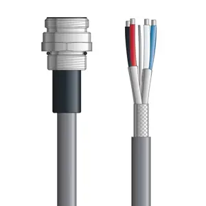 DN4110006F02 - LAPP UNITRONIC® DeviceNet Cordsets 14 & 18 AWG / 1 + 1 pair Bus - Gray PVC - 7/8 in Female Panel Mount / Wire Leads connectors - 2m Authentic