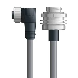 Top Rated DN4110016F02 - LAPP UNITRONIC® DeviceNet Cordsets 14 & 18 AWG / 1 + 1 pair Bus - Gray PVC - 7/8 in Female 90 deg / 7/8 in Male Bulkhead connectors - 2m