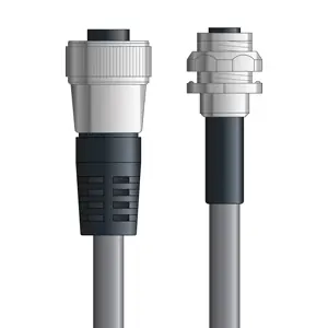While Supplies Last DN4110093S02 - LAPP UNITRONIC® DeviceNet Cordsets 15 & 18 AWG / 1 + 1 pair Bus - Gray PVC - 7/8 in Female / M12 Female Bulkhead connectors - 2m