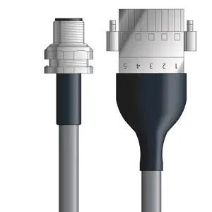 Final Sale DN4110049S02 - LAPP UNITRONIC® DeviceNet Cordsets 15 & 18 AWG / 1 + 1 pair Bus - Gray PVC - 7/8 in Male Bulkhead / Plug Header connectors - 2m