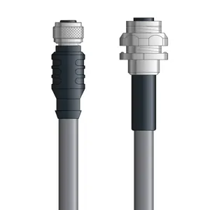 DN4110095F05 - LAPP UNITRONIC® DeviceNet Cordsets 14 & 18 AWG / 1 + 1 pair Bus - Gray PVC - M12 Female / M12 Female Bulkhead connectors - 5m Authentic