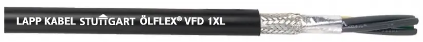 Certified 701707 - LAPP ÖLFLEX® VFD 1XL - 2 AWG 4 conductor + drain - Black
