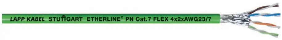 2170597 - LAPP ETHERLINE® PN CAT7 FLEX - 4 pair 2x23 AWG / 7c - Green PVC Factory Price